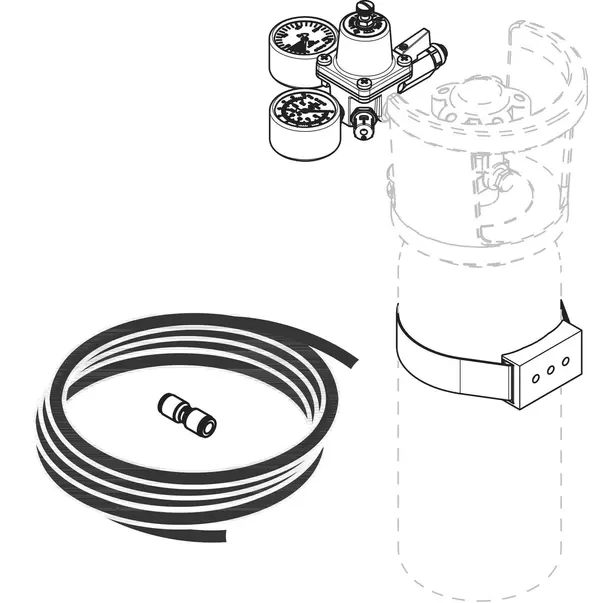 Set de extensie pentru sticla de CO2 de 2 Kg Hansgrohe Aqittura M91 [2]