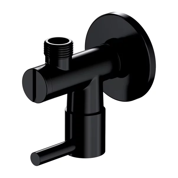 Accesorii baie - Robinet coltar Omnires din alama sanitara cu finisaj negru semimat
