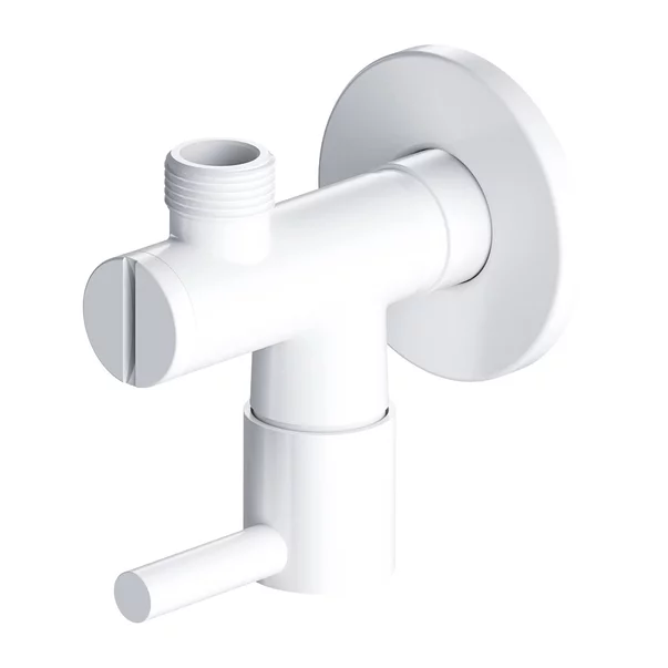Accesorii baie - Robinet coltar Omnires din alama sanitara cu finisaj alb mat