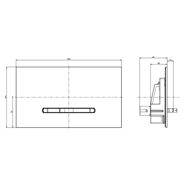 Clapeta de actionare Villeroy&Boch ViConnect crom [2]