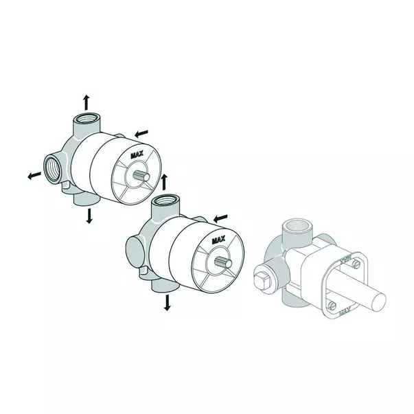 Corp incastrat Ideal Standard pentru divertor 3 iesiri [2]