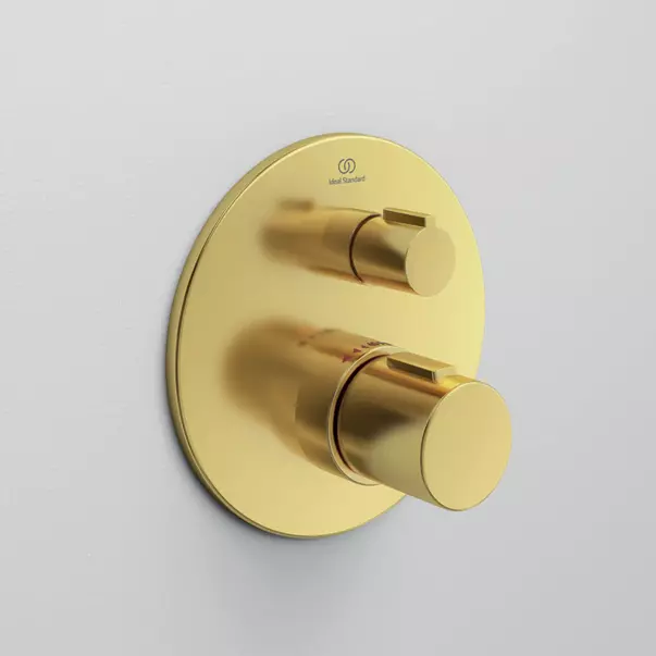 Baterie dus incastrata Ideal Standard Ceratherm T100 auriu periat fara corp ingropat [4]