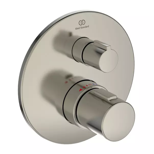 Baterii baie - Baterie dus incastrata Ideal Standard Ceratherm T100 argintiu Silver Storm fara corp ingropat