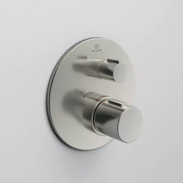 Baterie dus incastrata Ideal Standard Ceratherm T100 argintiu Silver Storm fara corp ingropat [2]