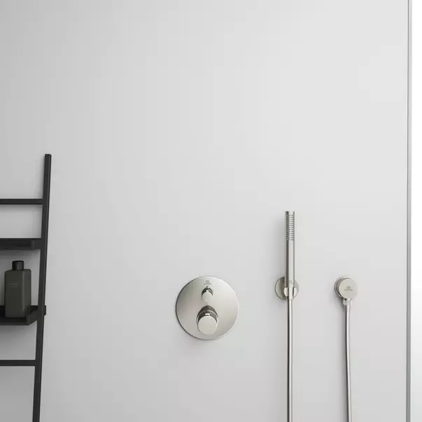 Baterie dus incastrata Ideal Standard Ceratherm T100 argintiu Silver Storm fara corp ingropat [3]