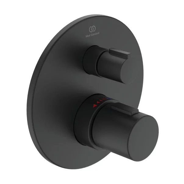 Baterii baie - Baterie dus incastrata Ideal Standard Ceratherm T100 negru mat