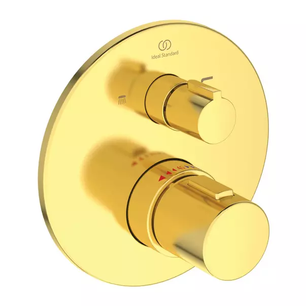 Baterii cada - Baterie cada - dus incastrata Ideal Standard Ceratherm T100 auriu periat fara corp ingropat