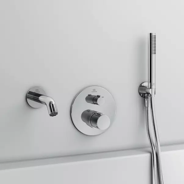 Baterie cada - dus incastrata Ideal Standard Ceratherm T100 crom lucios fara corp ingropat [6]