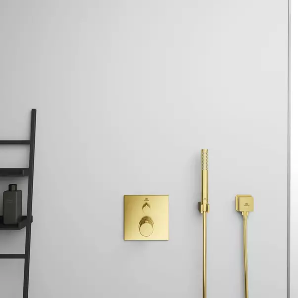 Baterie dus incastrata Ideal Standard Ceratherm C100 auriu periat fara corp ingropat [3]