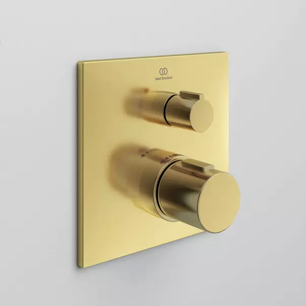 Baterie dus incastrata Ideal Standard Ceratherm C100 auriu periat fara corp ingropat [4]