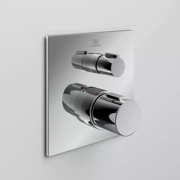 Baterii baie - Baterie dus incastrata Ideal Standard Ceratherm C100 crom lucios fara corp ingropat