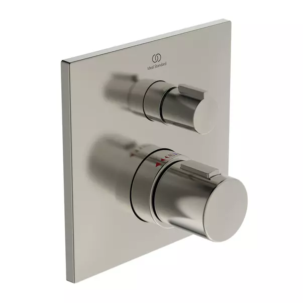 Baterii baie - Baterie dus incastrata Ideal Standard Ceratherm C100 argintiu Silver Storm fara corp ingropat