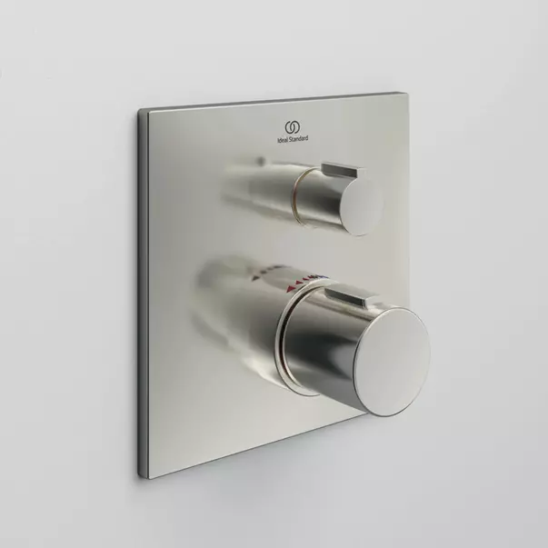 Baterie dus incastrata Ideal Standard Ceratherm C100 argintiu Silver Storm fara corp ingropat [2]