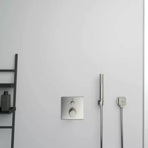 Baterie dus incastrata Ideal Standard Ceratherm C100 argintiu Silver Storm fara corp ingropat [3]