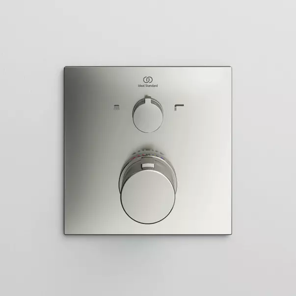 Baterie dus incastrata Ideal Standard Ceratherm C100 argintiu Silver Storm fara corp ingropat [4]