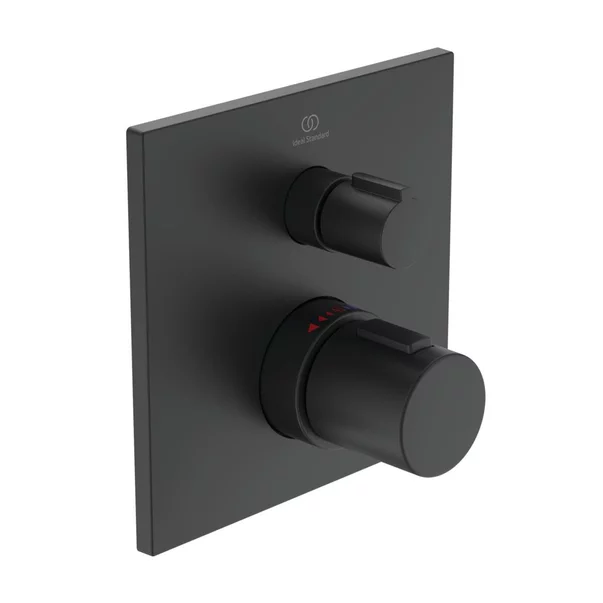 Baterii baie - Baterie dus incastrata Ideal Standard Ceratherm C100 negru mat