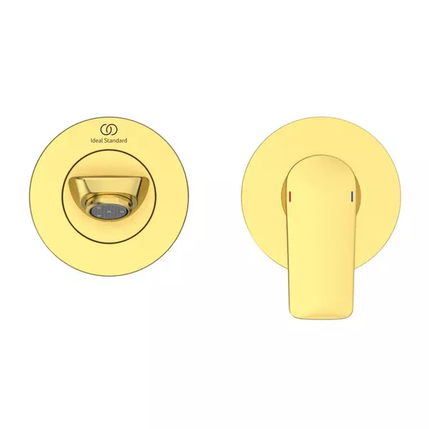 Baterie lavoar incastrata Ideal Standard Connect Air pipa 23 cm auriu periat fara corp ingropat [2]