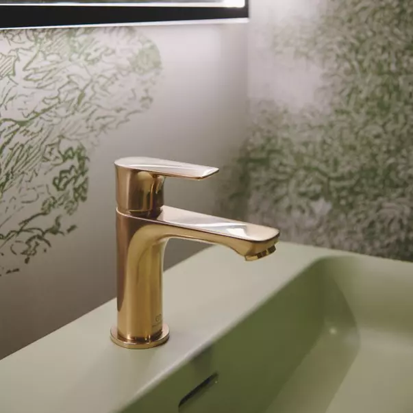 Baterii baie - Baterie lavoar Ideal Standard Connect Air BlueStart auriu periat monocomanda