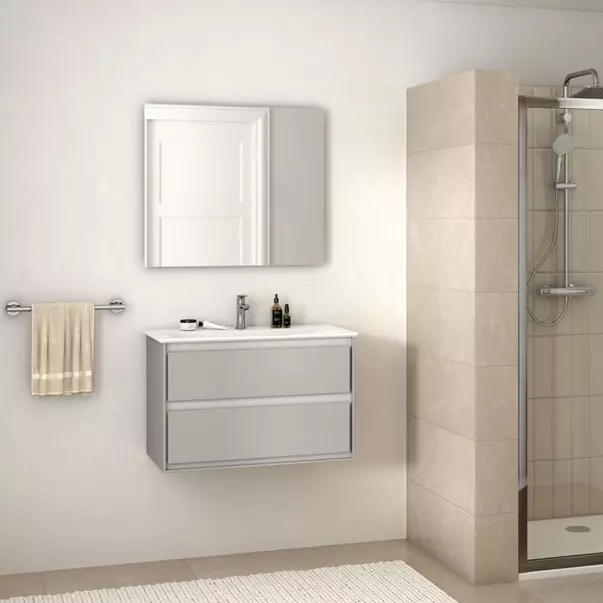 Baterie lavoar tip Grande Ideal Standard Connect Air argintiu Silver Storm cu ventil metalic [2]