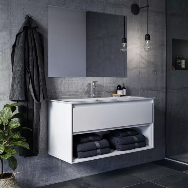 Baterie lavoar tip Grande Ideal Standard Connect Air BlueStart crom lucios cu ventil metalic [2]