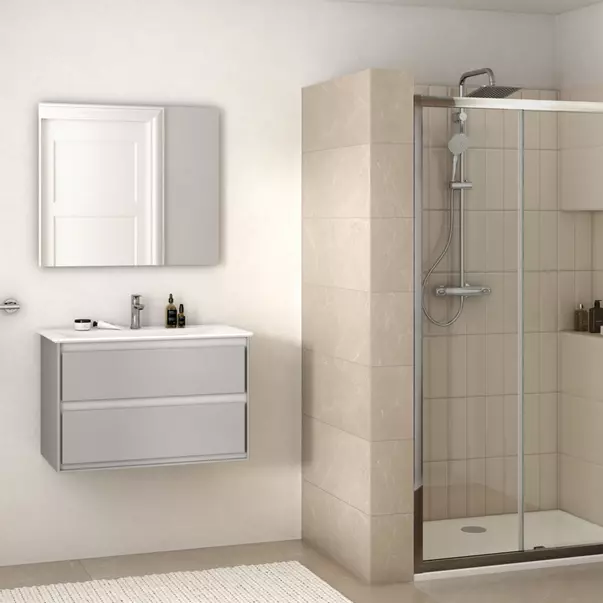 Baterie lavoar tip Grande Ideal Standard Connect Air BlueStart argintiu Silver Storm cu ventil metalic [2]
