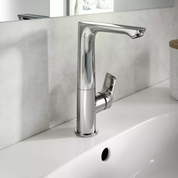 Baterii baie - Baterie lavoar inalta Ideal Standard Connect Air crom lucios cu pipa rotativa