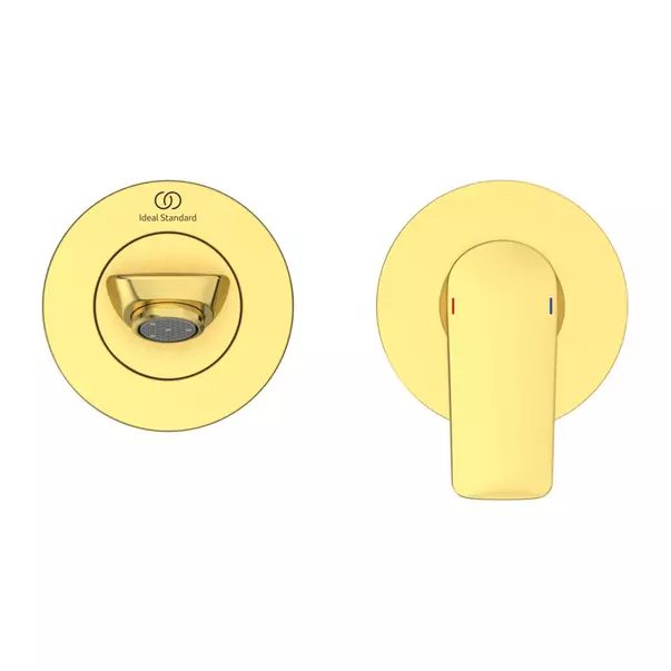 Baterie lavoar incastrata Ideal Standard Connect Air pipa 19 cm auriu periat fara corp ingropat [2]