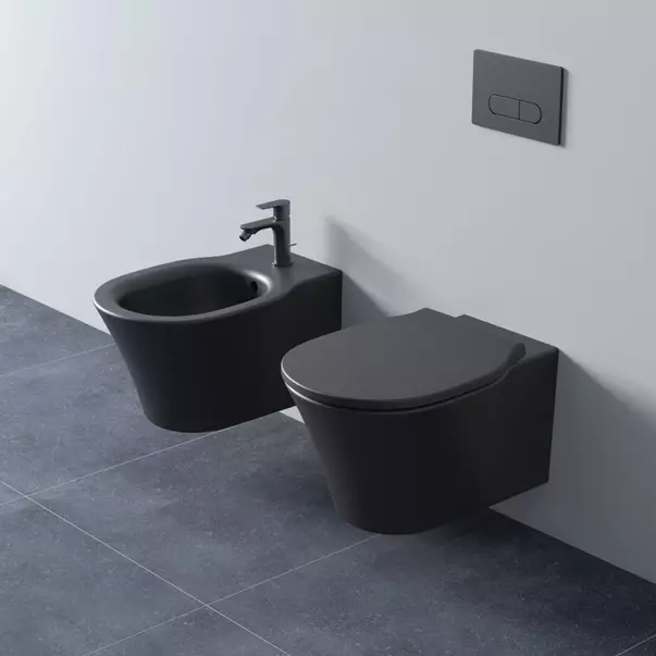 Baterii bideu si dus igienic - Baterie bideu Ideal Standard Connect Air gri Magnetic Grey cu ventil