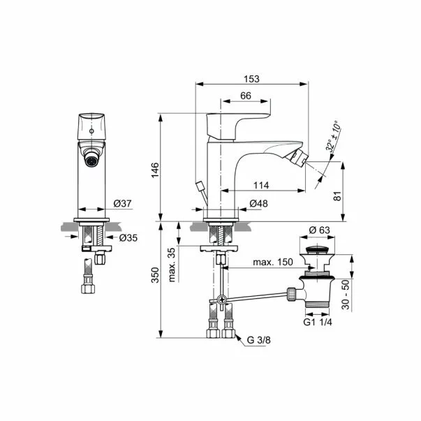 Baterie bideu Ideal Standard Connect Air [2]
