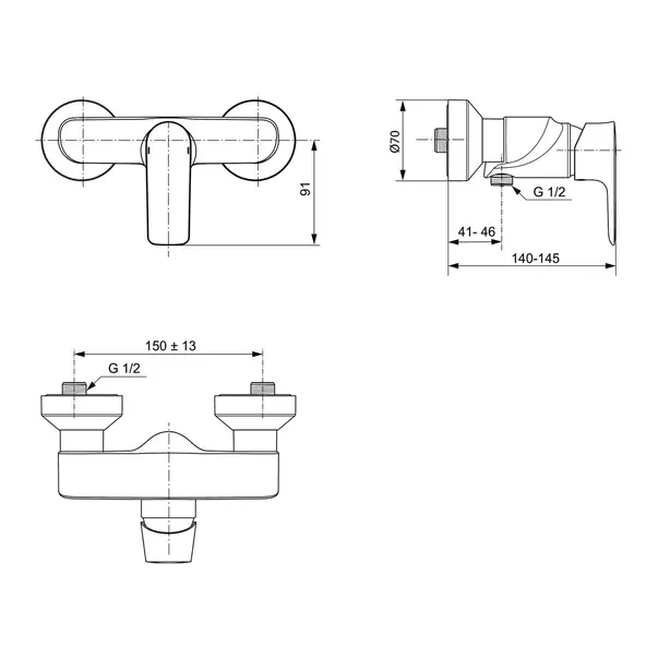 Baterie dus Ideal Standard Connect Air monocomanda gri Magnetic Grey [4]