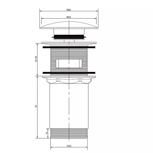 Ventil Click-Clack alb mat Omnires [2]