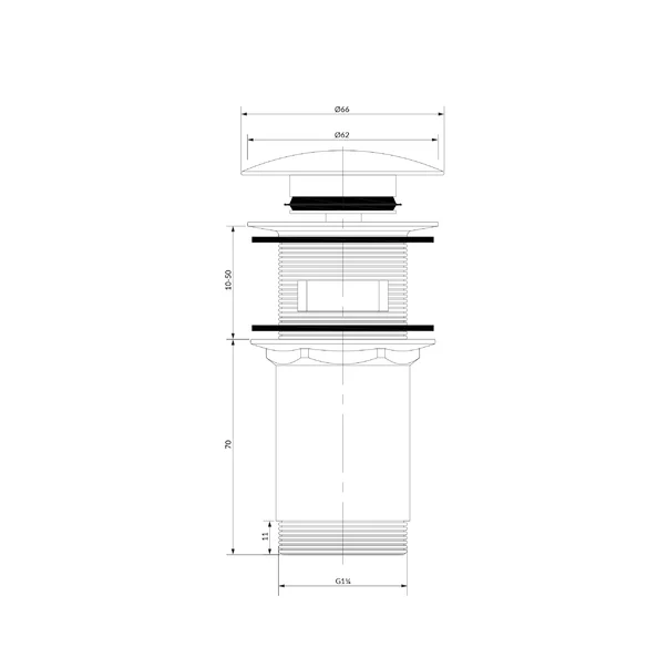 Ventil lavoar Click-Clack Omnires bronz antichizat [2]