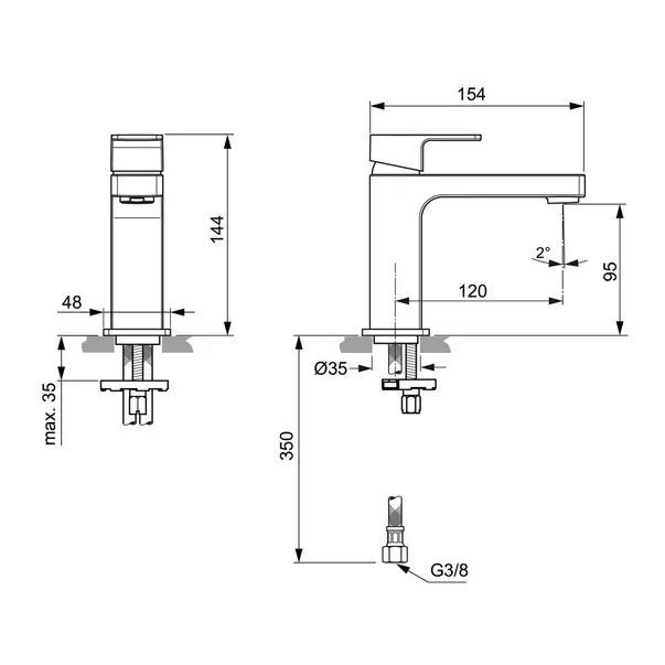 Baterie lavoar Ideal Standard Edge monocomanda crom lucios [13]
