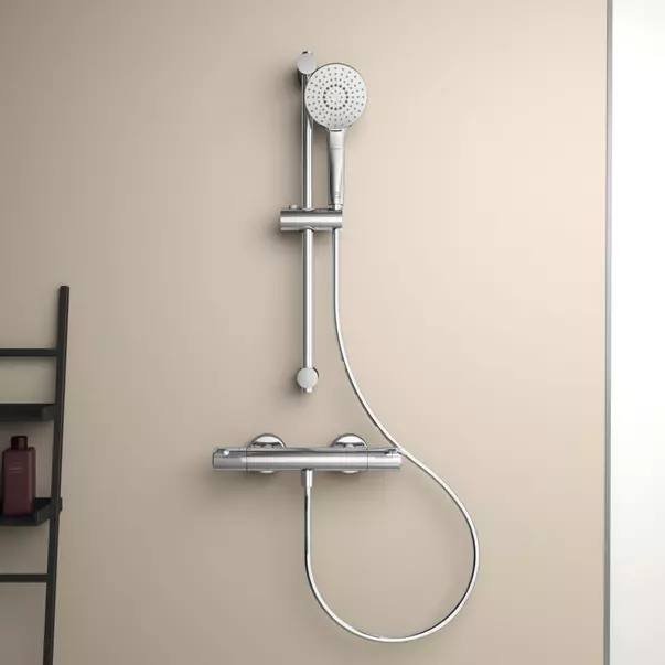Baterie dus termostatata Ideal Standard Ceratherm T50 crom lucios cu set de dus cu bara 60 cm [7]