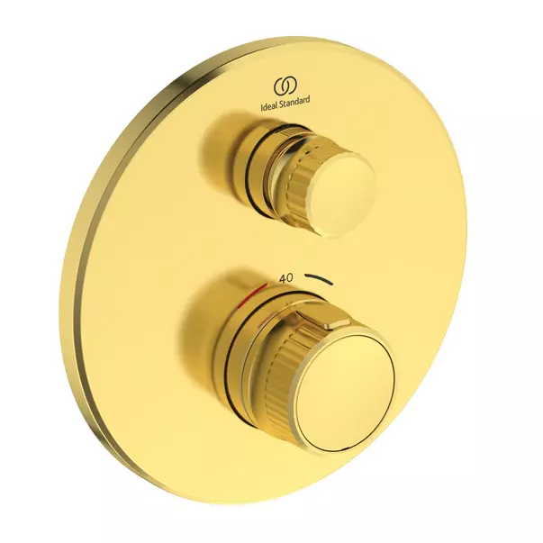 Baterii baie - Baterie dus incastrata Ideal Standard Ceratherm Navigo auriu periat fara corp ingropat