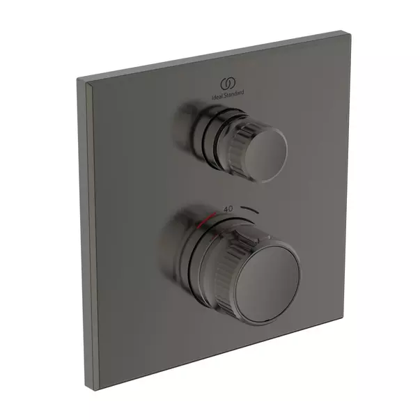 Baterii baie - Baterie dus incastrata Ideal Standard Ceratherm Navigo patrata gri Magnetic Grey fara corp ingropat
