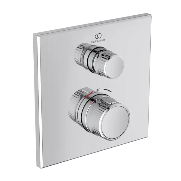 Baterie dus incastrata Ideal Standard Ceratherm Navigo patrata crom lucios fara corp ingropat [2]