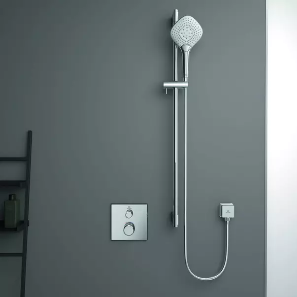 Baterie dus incastrata Ideal Standard Ceratherm Navigo patrata crom lucios fara corp ingropat [3]