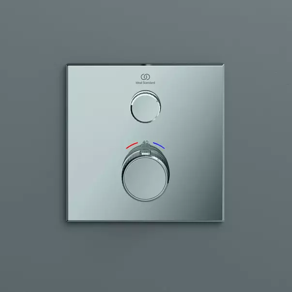 Baterie dus incastrata Ideal Standard Ceratherm Navigo patrata crom lucios fara corp ingropat [4]
