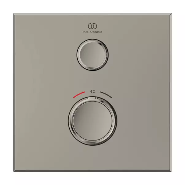 Baterie dus incastrata Ideal Standard Ceratherm Navigo patrata argintiu Silver Storm fara corp ingropat [2]