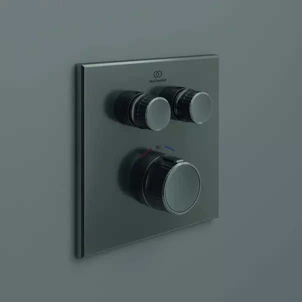 Baterii baie - Baterie dus incastrata Ideal Standard Ceratherm Navigo patrata fara corp ingropat gri Magnetic Grey