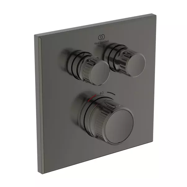 Baterie dus incastrata Ideal Standard Ceratherm Navigo patrata fara corp ingropat gri Magnetic Grey [2]