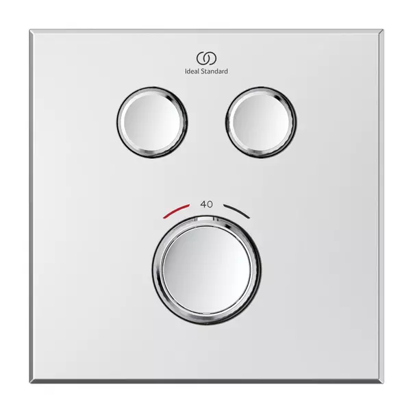 Baterie dus incastrata Ideal Standard Ceratherm Navigo patrata fara corp ingropat crom lucios [10]