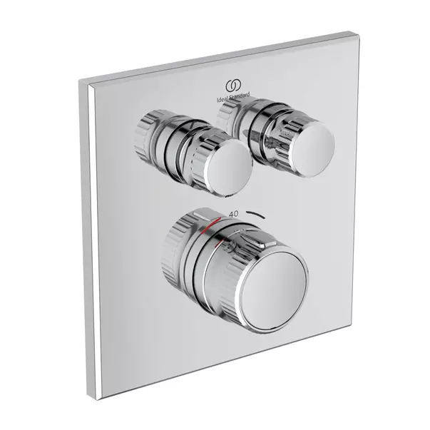 Baterie dus incastrata Ideal Standard Ceratherm Navigo patrata fara corp ingropat crom lucios [2]