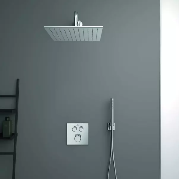 Baterie dus incastrata Ideal Standard Ceratherm Navigo patrata fara corp ingropat crom lucios [3]
