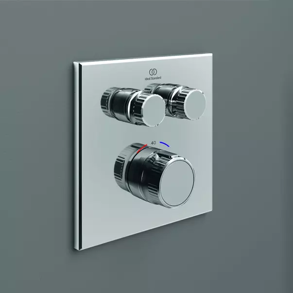 Baterie dus incastrata Ideal Standard Ceratherm Navigo patrata fara corp ingropat crom lucios [4]