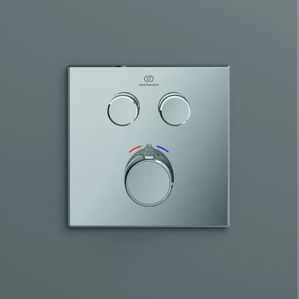 Baterie dus incastrata Ideal Standard Ceratherm Navigo patrata fara corp ingropat crom lucios [9]