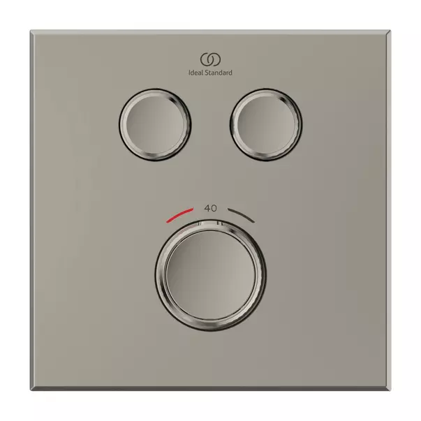 Baterie dus incastrata Ideal Standard Ceratherm Navigo patrata fara corp ingropat argintiu Silver Storm [2]