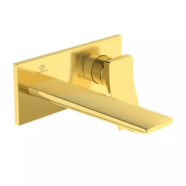 Baterii baie - Baterie lavoar incastrata Ideal Standard Atelier Conca 180 auriu periat fara corp ingropat