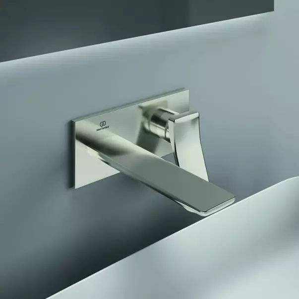 Baterii baie - Baterie lavoar incastrata Ideal Standard Atelier Conca 180 argintiu Silver Storm fara corp ingropat